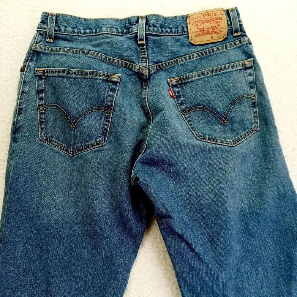 Levis 559 Jeans Mens 34x34 Relaxed Fit Straight Cotton Denim‎ Medium Wash